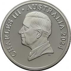 1 Dollar - Charles III 1st Portrait - Dollarbucks, Bluey - Coloured Silver Proof