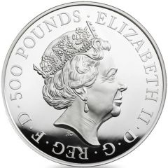 500 Pounds - Elizabeth II Unicorn of Scotland, Silver Proof