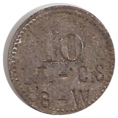 10 Pfennig - L.T. C.S. G - W