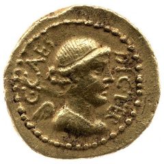 Quinarius - Julius Caesar C•CAES DIC•TER / L•PLANC PRAEF•VRB