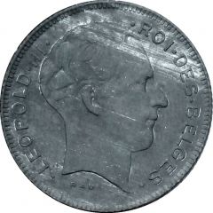 5 Francs - Leopold III French text