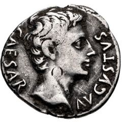Denarius - Augustus SIGNIS RECEPTIS, Mars