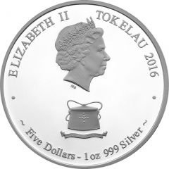 5 Dollars - Elizabeth II Year of the Monkey