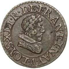 Denier Tournois - Louis XIII Paris mint, 3rd type