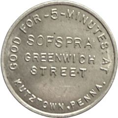 25 Cents - Sofspra Greenwich Street Kutztown, Pennsylvania