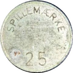 25 Spillemærke - Indløses Ikke
