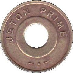 Jeton Prime inscribed one side, with triangular mintmark