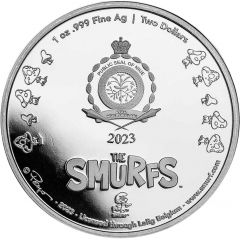2 Dollars - Charles III Smurfs