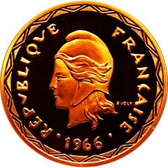 100 Francs Piedfort gold