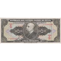 5 Cruzeiros Thesouro Nacional, 2nd print, Autographed