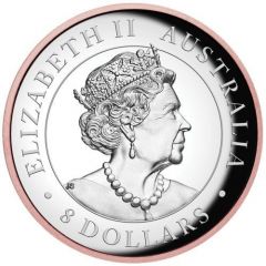 8 Dollars - Elizabeth II 6th Portrait - Koala - Gilded Silver Bullion Coin
