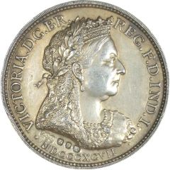 Medal - Victoria Diamond Jubilee; Brookes & Adams; silver, 44mm