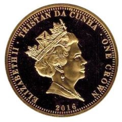 1 Crown - Elizabeth II Mother Teresa`s Medal of Freedom - Gold Plated
