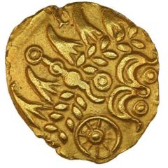Gold ¼ Stater - East WiItshire Three Wheels Right Type