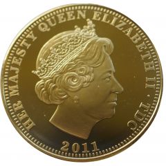 1 Crown - Elizabeth II William and Catherine meet - coloured