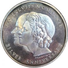 Medal -Silver Anniversary Queen Elizabeth II and Prince Phillip