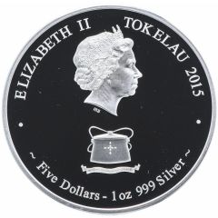 5 Dollars - Elizabeth II Capricorn, gilded