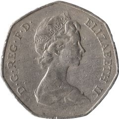 50 Pence - Elizabeth II 2nd portrait, Entry into EEC