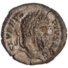 Denarius - Septimius Severus P M TR P XVI COS III P P, Genius