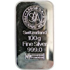 100 Grams Silver Precious Metal Argor SA