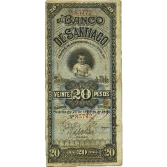 20 Pesos Banco de Santiago