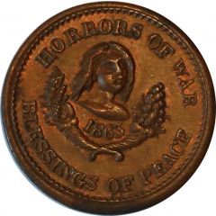 Horrors or War / Blessings of Peace Civil War Token
