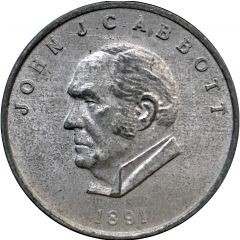 Shell Oil Token - Prime Ministers of Canada 1891- John J. C. Abbott