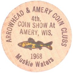 Reward Token - Arrowhead and Amery Coin Clubs - 4th Coin Show Amery, Wisconsin
