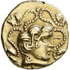1/4 Gold Stater with small bare head Class I