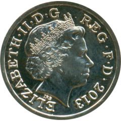 1 Pound - Elizabeth II 4th portrait, Oak and Rose
