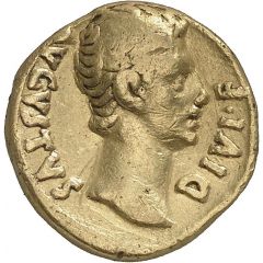 Aureus - Augustus IMP XII SICIL, Diana