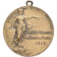Course of young shooters, Armes réunies La Chaux-de-Fonds, bronze