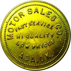 25 Cents - Motor Sales Ada, Oklahoma