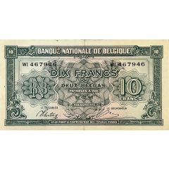 10 Francs / 2 Belgas