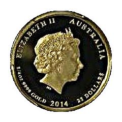 25 Dollars - Elizabeth II 4th Portrait - Our Last Man - Gold Bullion Coin