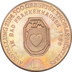 Medal - 500th anniversary of Thomas Müntzer Bad Frankenhausen
