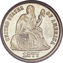 1 Dime `Seated Liberty Dime` w/o stars, increased weight
