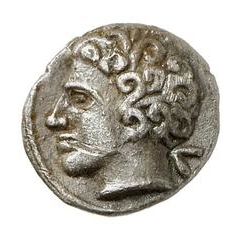 Silver 5 Asses Male head series II: facing left