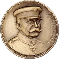 Medal - Graf Ferdinand von Zeppelin and the Airship attack on England