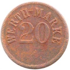 20 Pfennig Werth-Marke