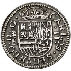 2 Reales - Carlos II milled