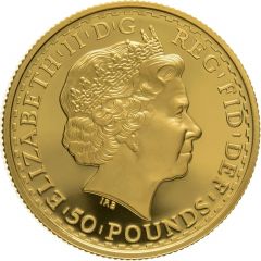 50 Pounds - Elizabeth II 4th portrait, 1/2 oz Fine Gold
