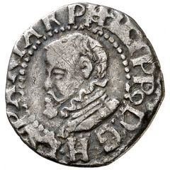 1/2 Groat - Philip IV Barcelona, Philip II`s bust