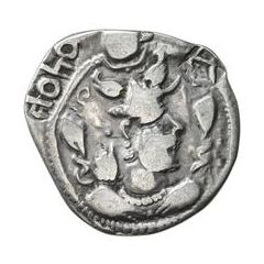 1 Drachm - Khono Peroz imitation, Northern Tokharistan, Uncertain Sogdian mint, countermark