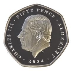 50 Pence - Charles III Winston Churchill, Silver 1/10 oz.