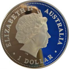1 Dollar - Elizabeth II 4th Portrait - Australia on the Map