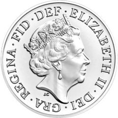 1 Penny - Elizabeth II 5th portrait, Portcullis, Silver