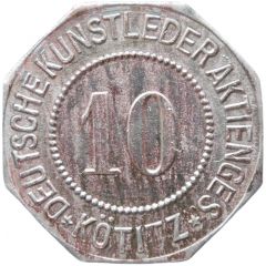 10 Pfennig - Kötitz Deutsche Kunstleder Aktienges.