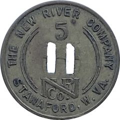 5 Cents - The New River Company Stanaford, West Virginia