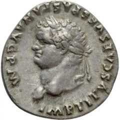 Denarius - Titus TR P VIIII IMP XIIII COS VII P P